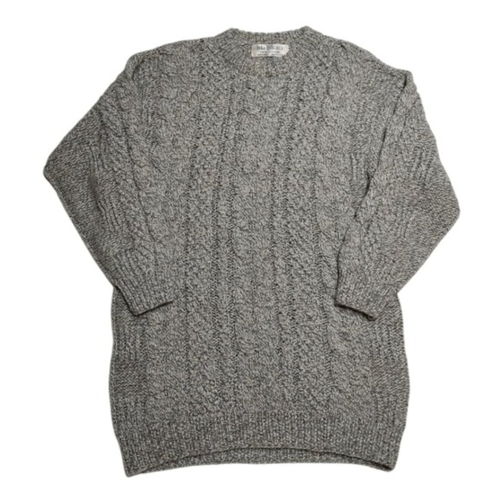 Inka Quechua Gray Cable Knit Tunic Sweater